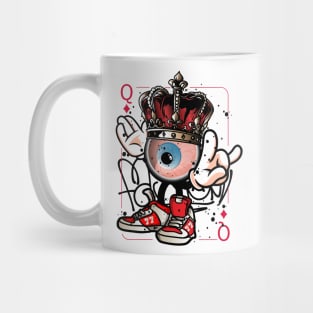 Playing Card Queen Monster Graffiti Street Art Mug